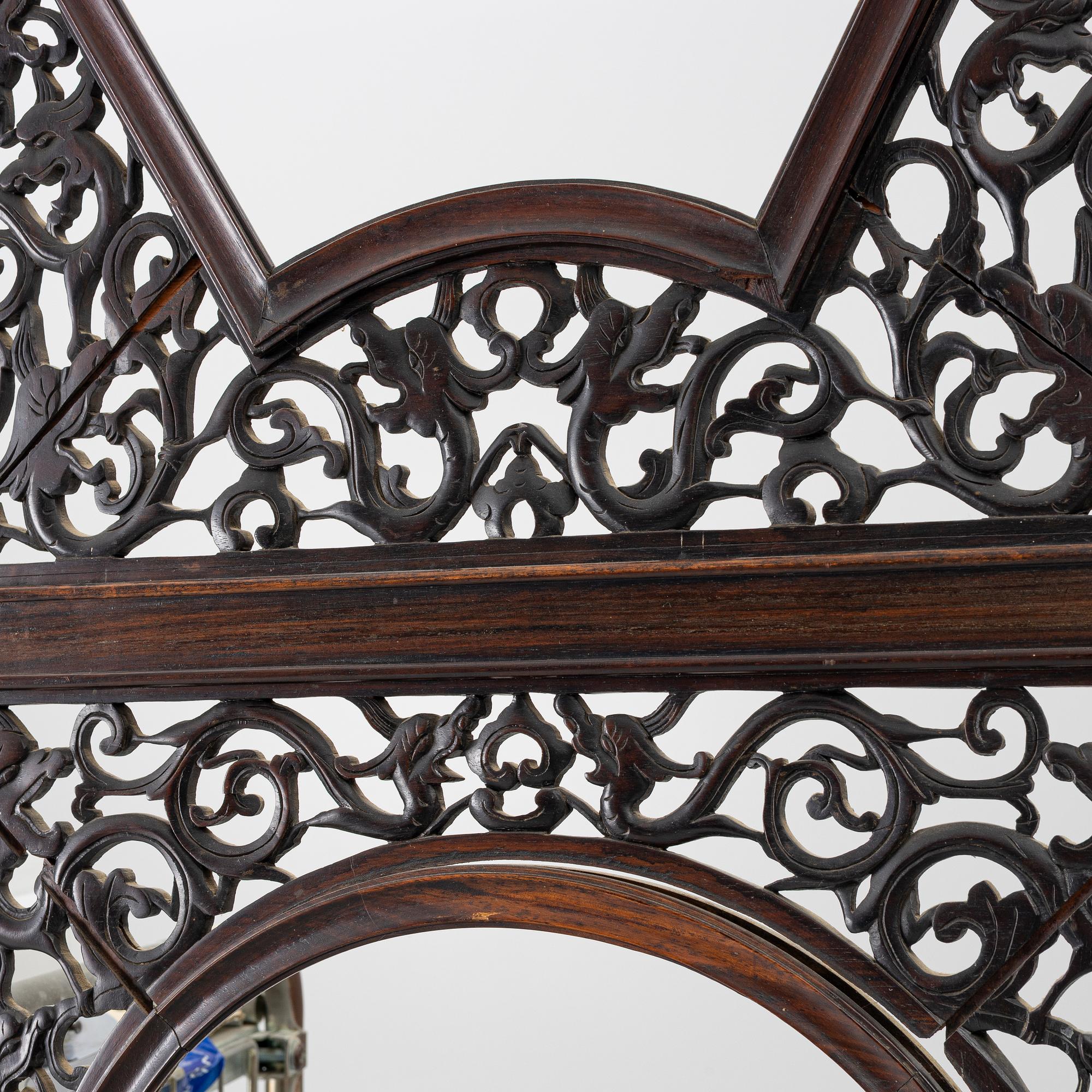 A pair of hardwood panels, China, 20th century.