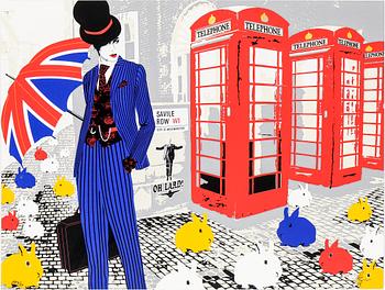 RICHARD RYAN, "London by Ryan", mapp med färgserigrafier, 4 st, numrerade och signerade.