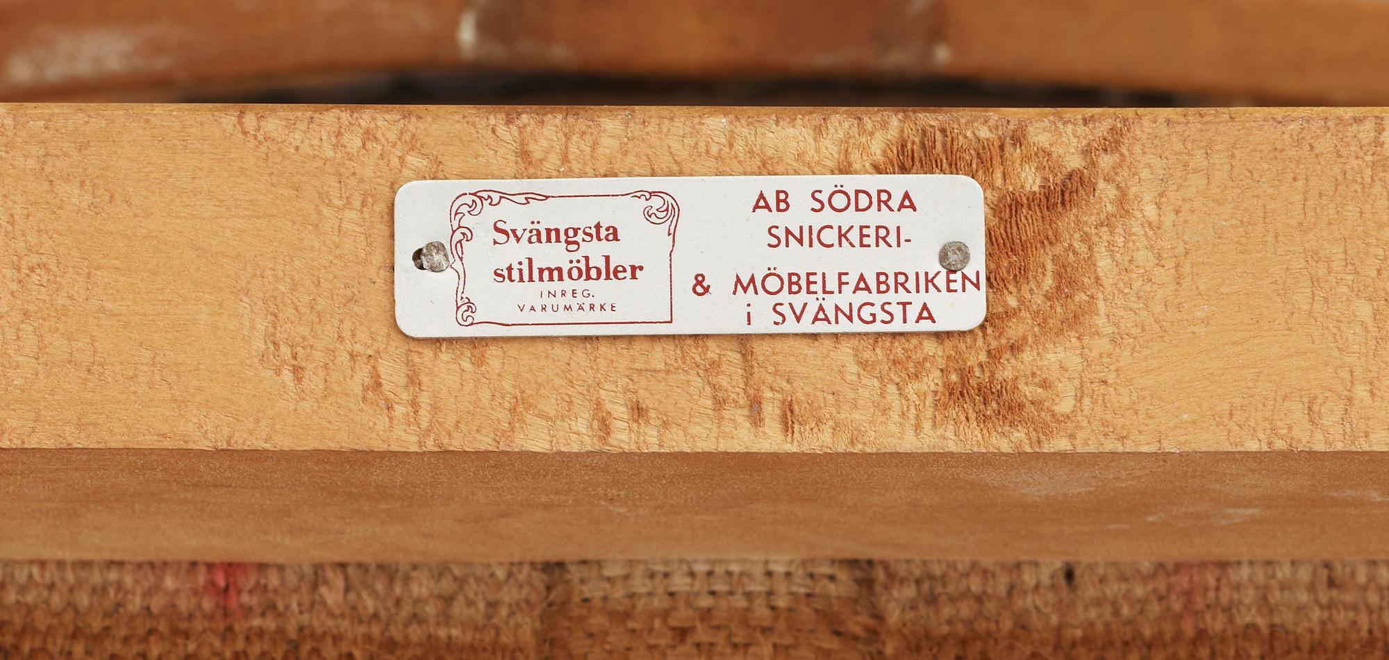 KARMSTOLAR, ett par, Karl Johan stil, Svängsta stilmöbler, 1900-talets första hälft.