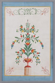 a traditional swedish wall painting, 19th century.