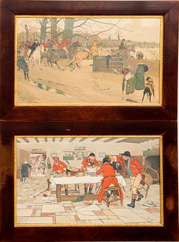 Cecil Aldin, 4 pcs "The Fallowfield Hunt".