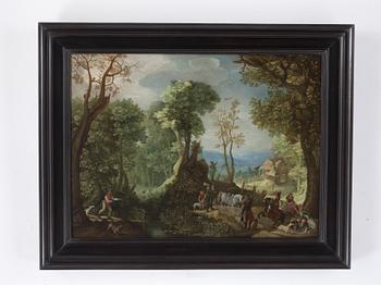 Anton (Antoine) Mirou, Landscape with hunters.