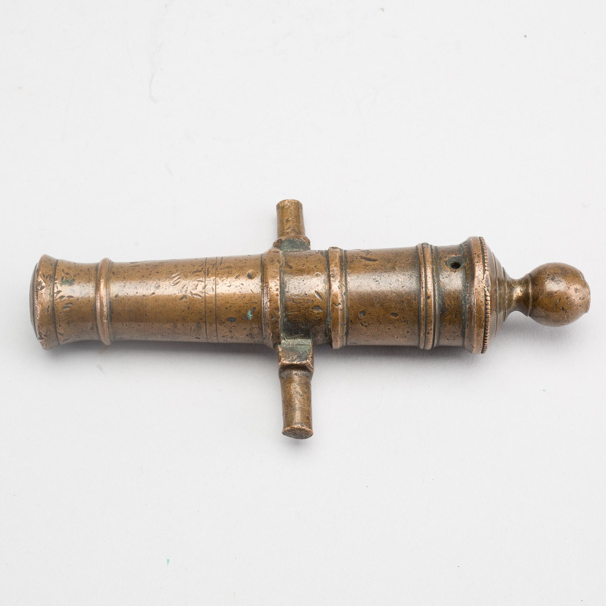 A bronze 19th century salute cannon.