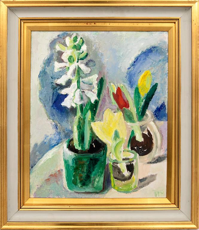 Tora Vega Holmström, still life with spring flowers.