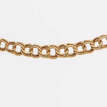 A Swedish 20th century 18K gold chain mark of N-E Södermark Kping 1980, weight ca 13,2 gr.