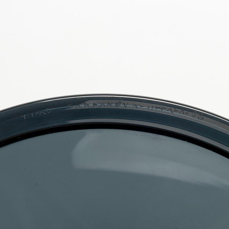 Timo Sarpaneva, tallrikar, 10 st, "Bandkant", signerade Timo Sarpaneva Iittala -57.