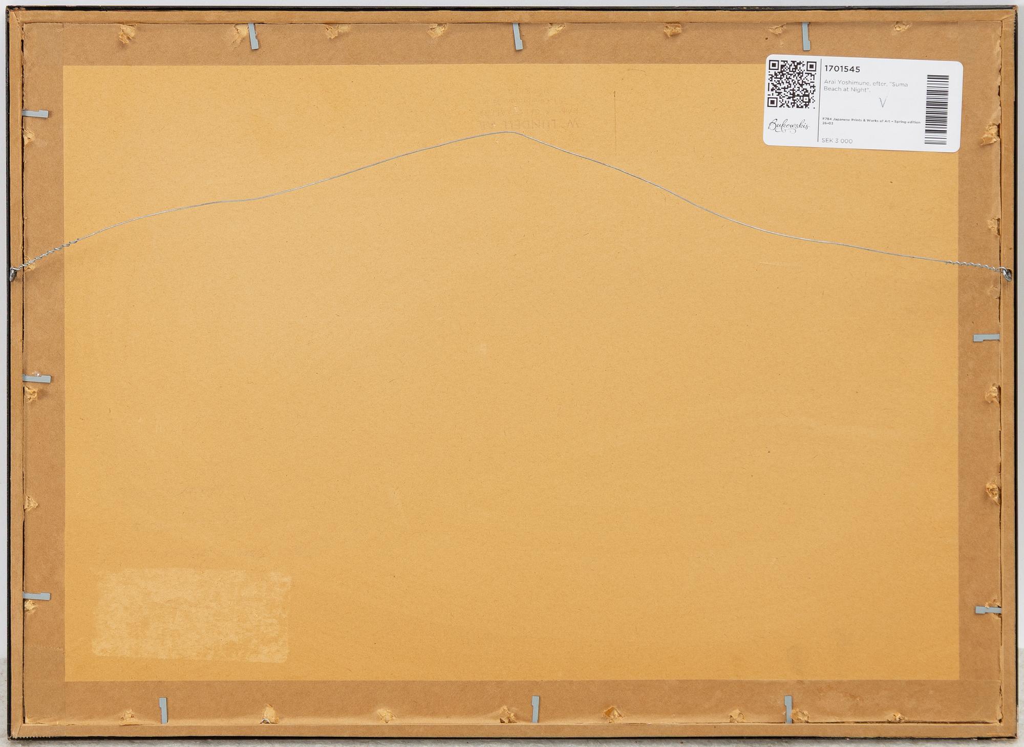 Arai Yoshimune, after, "Suma Beach at Night".