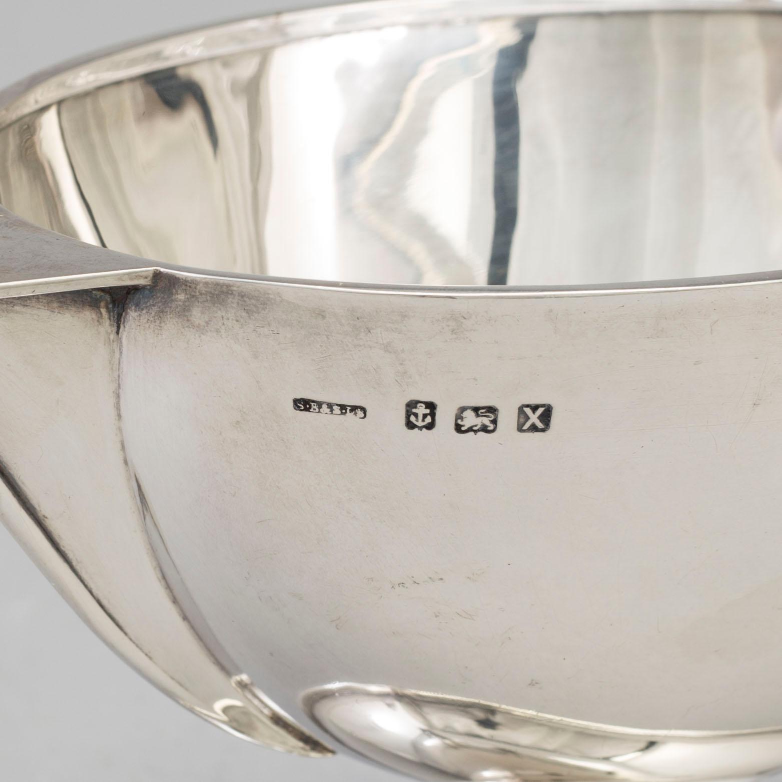 S BLACKENSEE & SON LTD, såsskål, silver, Birmingham, England, 1947.