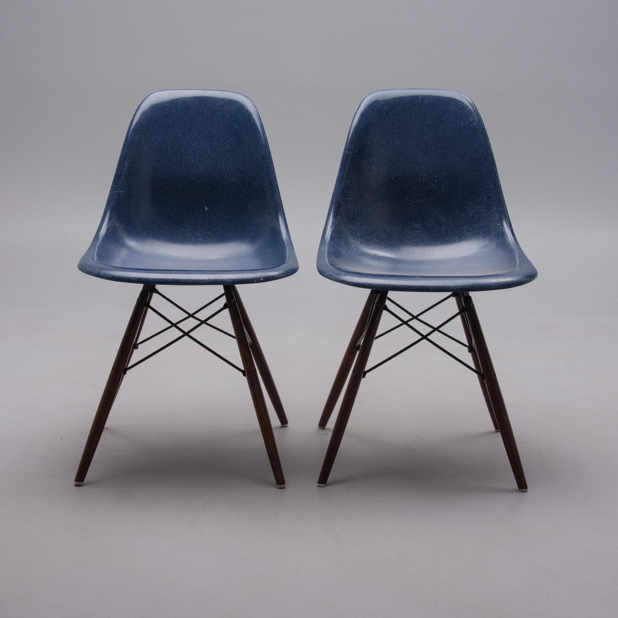 STOLAR, 2 st, "DSW", Charles & Ray Eames, Herman Miller, 1900-talets slut.