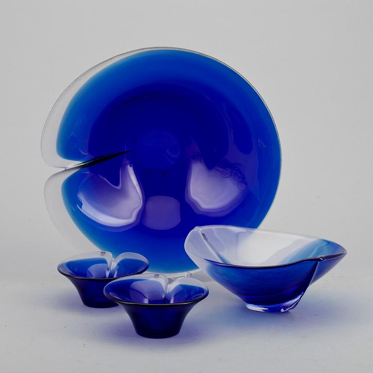 SKÅLAR, 4 st, Mats Jonasson, Målerås, 1900-talets andra hälft.