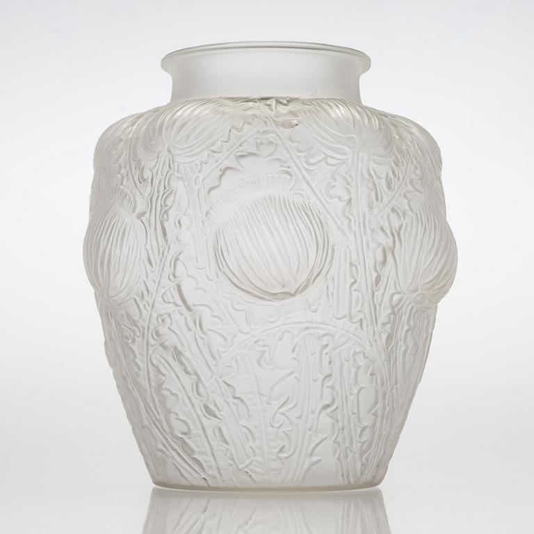 René Lalique, a 'Domrémy' glass vase, 1926.