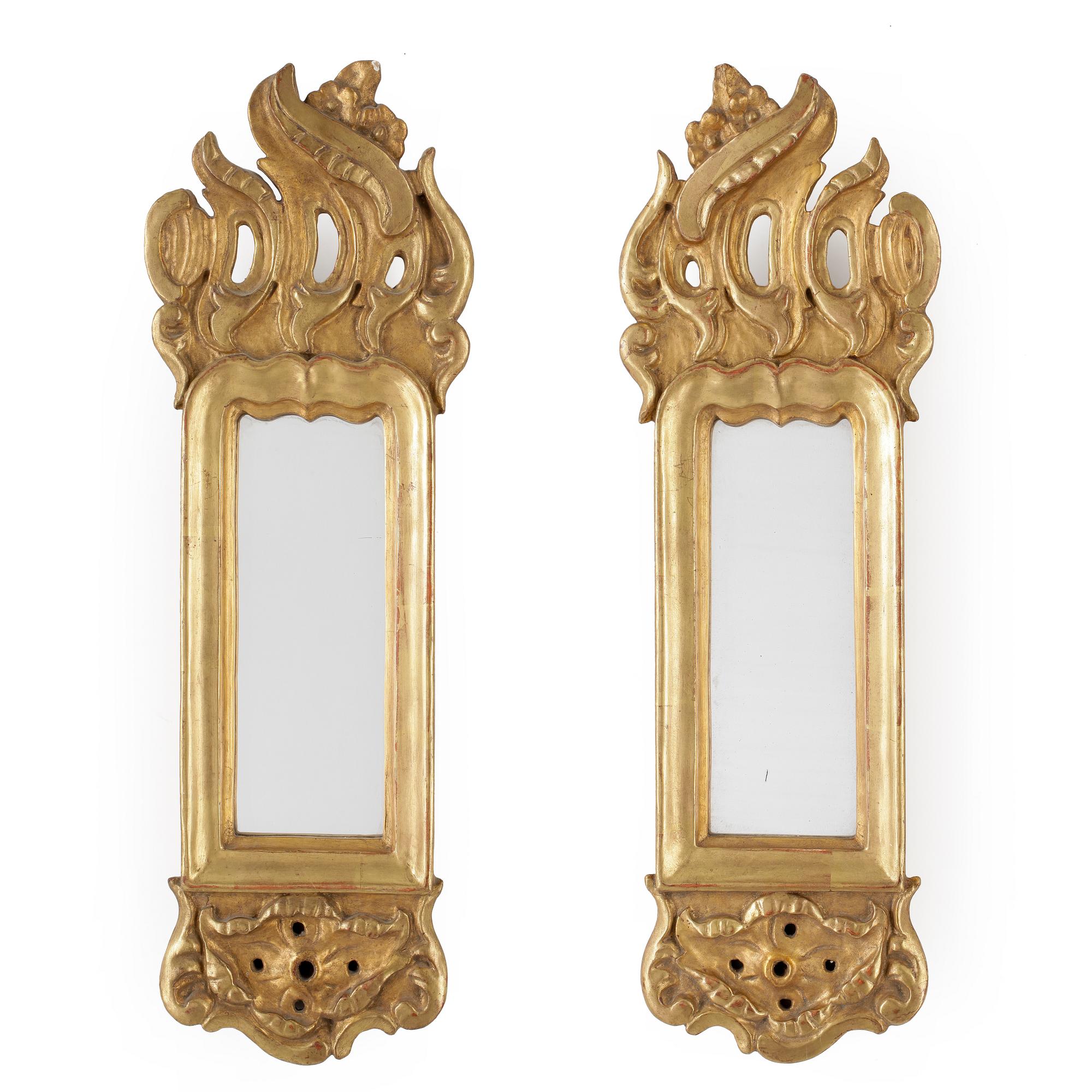 SPEGLAR, ett par, rokokostil, tidigt 1900-tal.