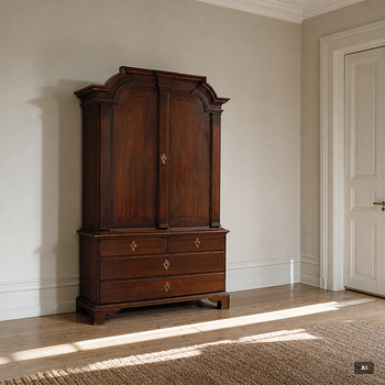 A Rococo cabinet, 18th century.
