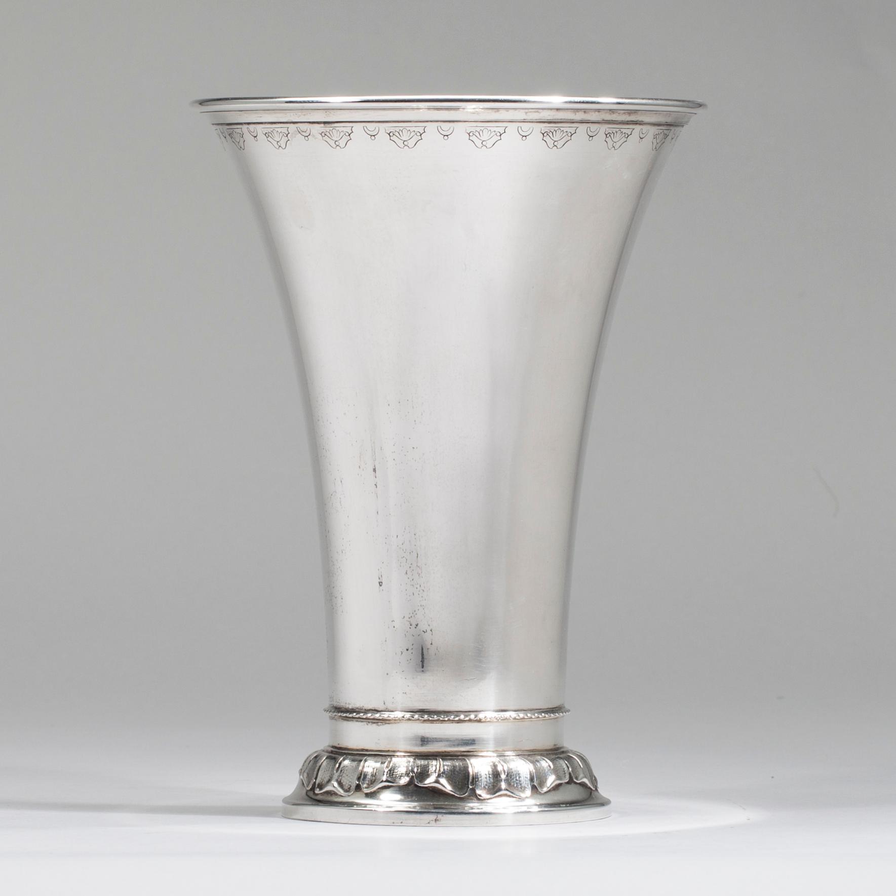 BÄGARE, silver, GAB, Stockholm 1935. Tot. vikt ca 345 g.