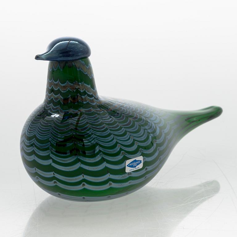 Oiva Toikka, glasfågel, signerad O. Toikka Nuutajärvi.