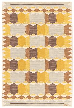 407. Anna-Greta Sjöqvist, a carpet, tapestry weave, c 245 x 157 cm, signed AG S.