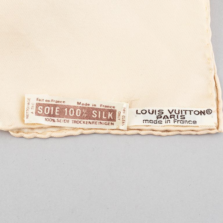 Louis Vuitton, a silk scarf.
