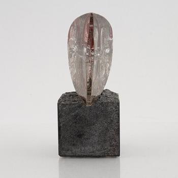 Bertil Vallien, a unique cast glass sculpture, 'Janus', Kosta Boda.