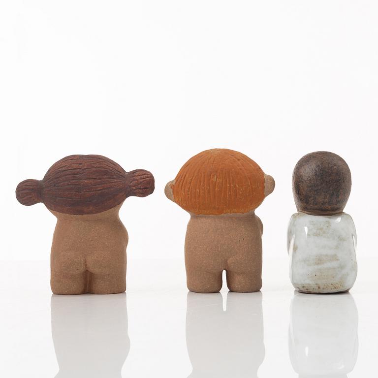 Lisa Larson, figuriner, 3 st, stengods, Gustavsberg.