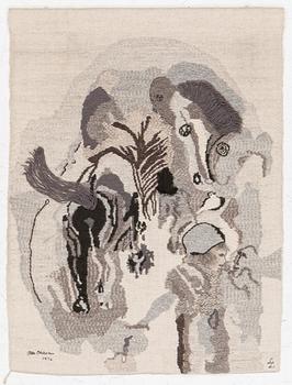 Olle Ohlsson, Woven tapestry, "Jordnära", executed by Lillemor Lindbom signed LL, approx. 126 x 92 cm.