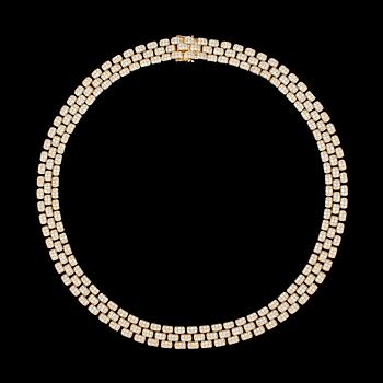 240. NECKLACE, brilliant cut diamonds, tot. 10.51 cts.
