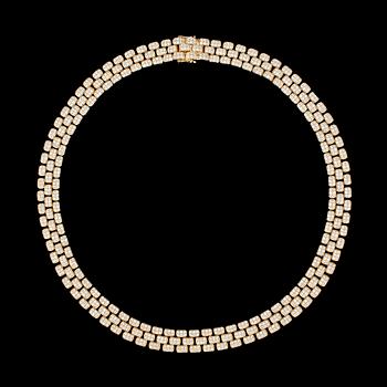 172. NECKLACE, brilliant cut diamonds, tot. 10.51 cts.