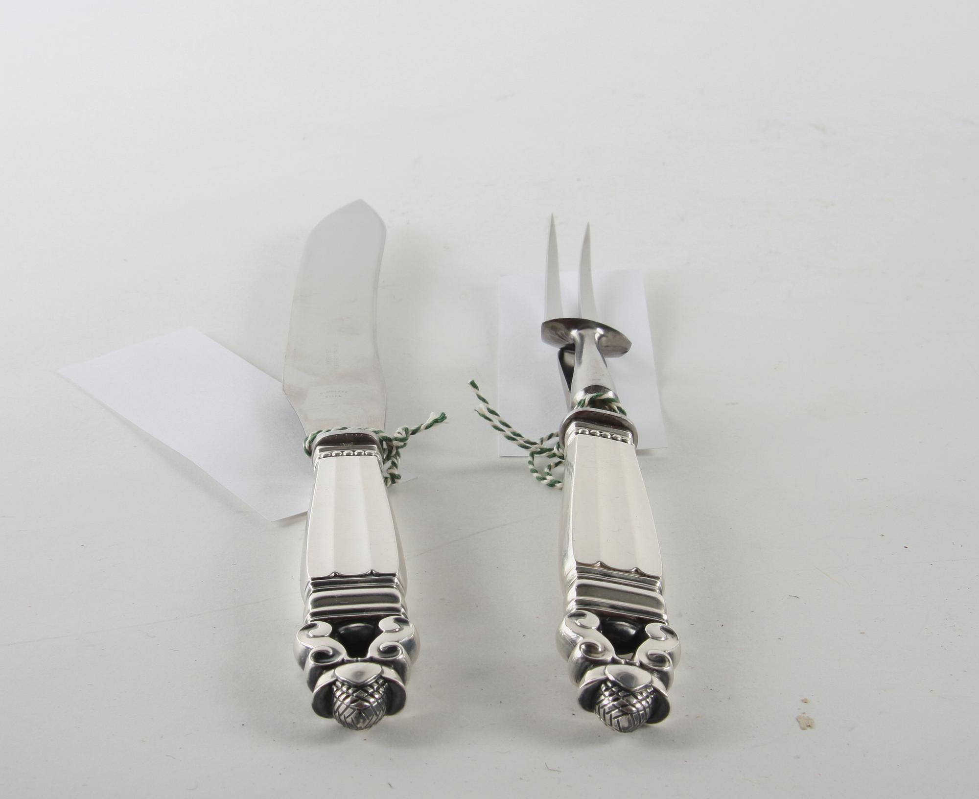 SERVERINGSBESTICK, 2 del, sterling, Georg Jensen, "Konge", Danmark.