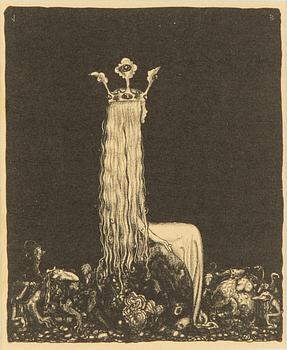 John Bauer, "Prinsessan och småtrollen".