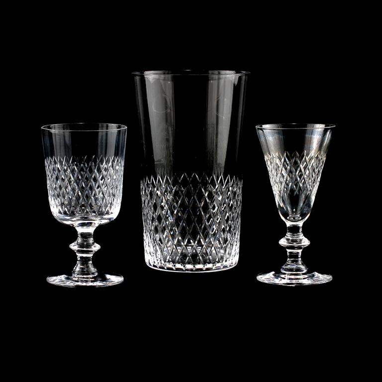 SERVISDELAR, 23 st, "Diamant", Vicke Lindstrand, Kosta, 1900-talets andra hälft.