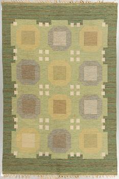 Rakel Carlander, a carpet, flat weave, ca 247 x 163,5-166,5 cm, signerad RC.