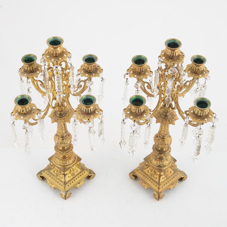 A pair of Neo-Renaissance candelabra, late 19th Century.