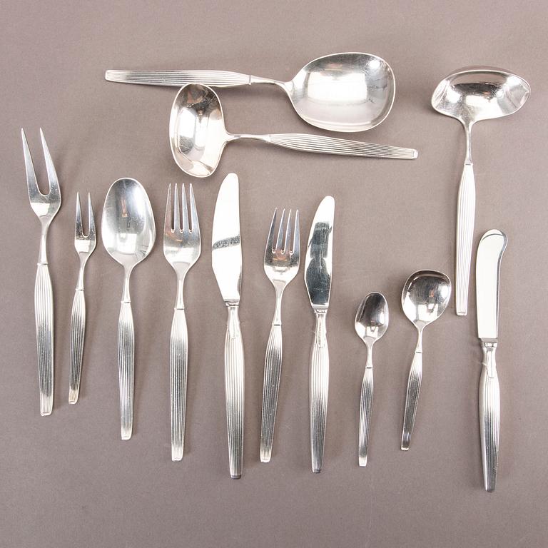 A Henning Seidelin 82 pcs Savoy cutlery epns for Frigast Denmark 1960s.