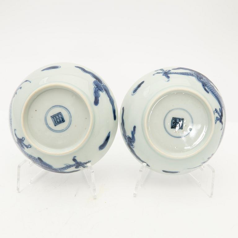 Copper, with tray, a pair, 19th century.