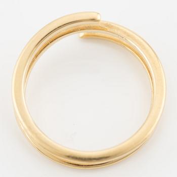 Engelbert, rings, 2 pcs, "Petit Spin ring" and "Double Spin ring", 18K gold, one with brilliant-cut diamonds.