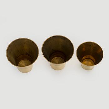 Paavo Tynell, a set of five 1930/1940s beakers made by Taito.