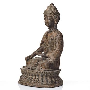 A Shakyamuni bronze buddha, presumably 20th Century.