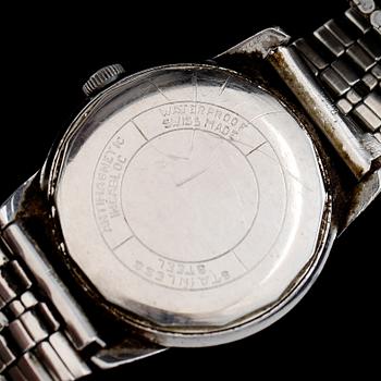ARMBANDSUR, stål, Lemania, 1900-talets mitt.