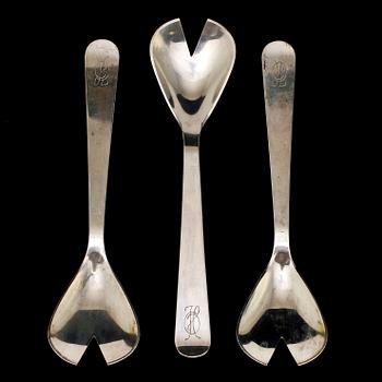 OSTRONSKEDAR, 12 st, silver, Wiwen Nilsson, 1947. Vikt 375 g.