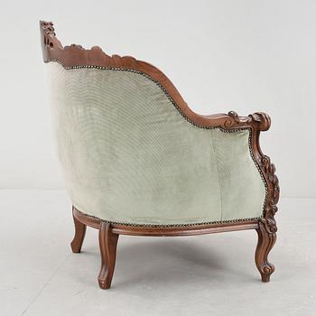 FÅTÖLJ, rokokostil, 1900-tal.