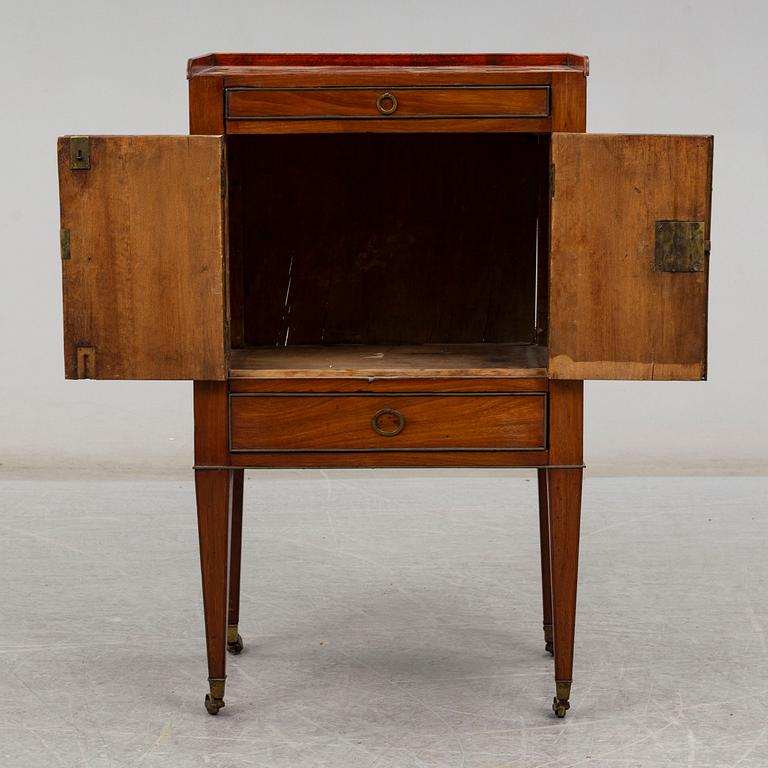 A Swedish 18th century late gustavian bedside table.