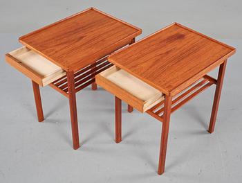 SÄNGBORD, ett par, Svensk Möbelindustri, 1900-talets andra hälft.