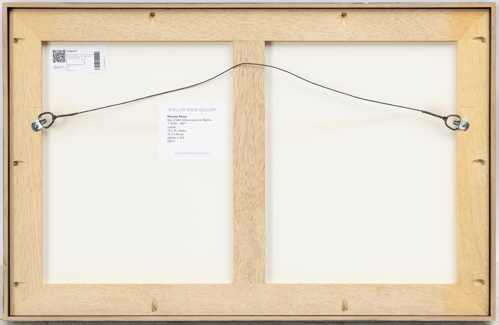 Dwayne Moser, "Untitled Backdrop (Site of Mel Gibson’s DUI arrest, 7/28/06)", 2007.