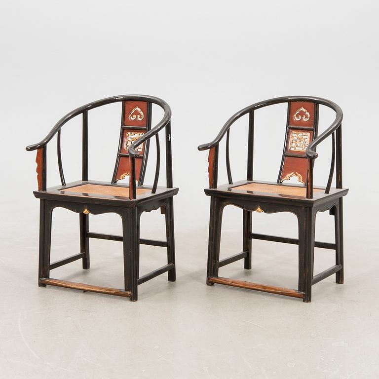 Armchairs, a pair, China, 20th century.