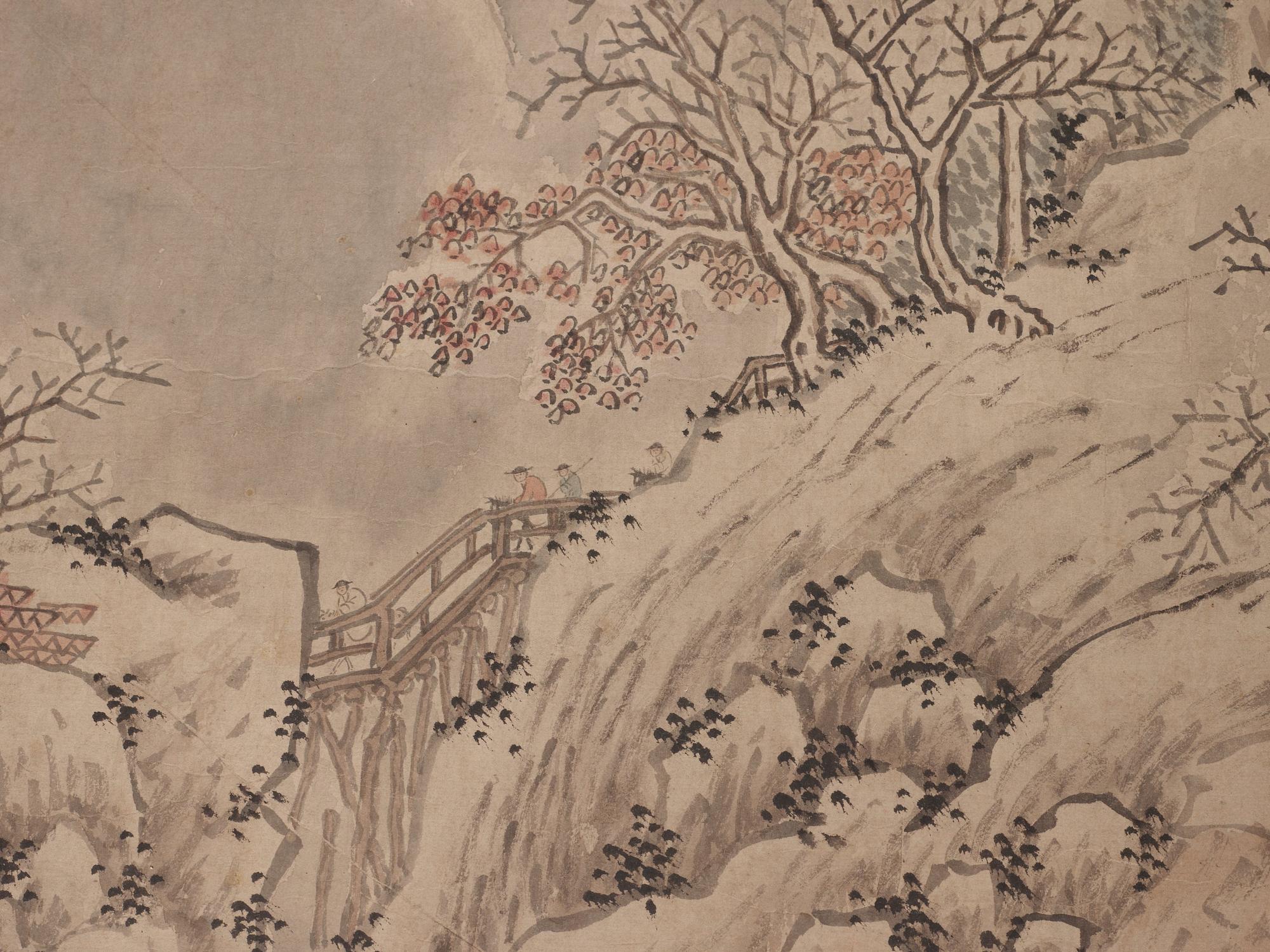 A handscroll in the style of Shen Zhou (1427-1509), Qing Dynasty, 19th Century.