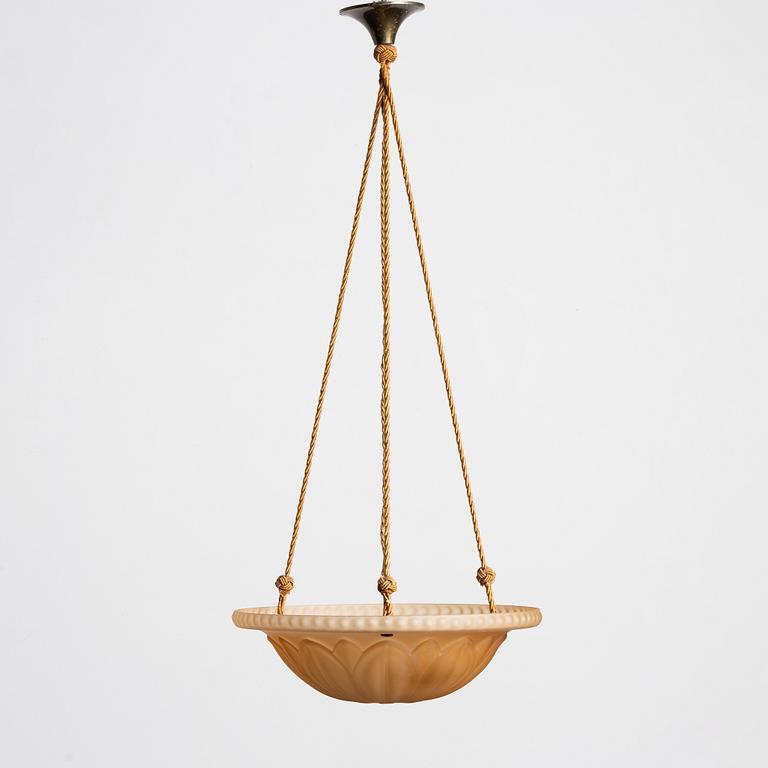 Harald Notini, taklampa, modell 10074, Arvid Böhlmarks Lampfabrik, Stockholm, 1930-tal.