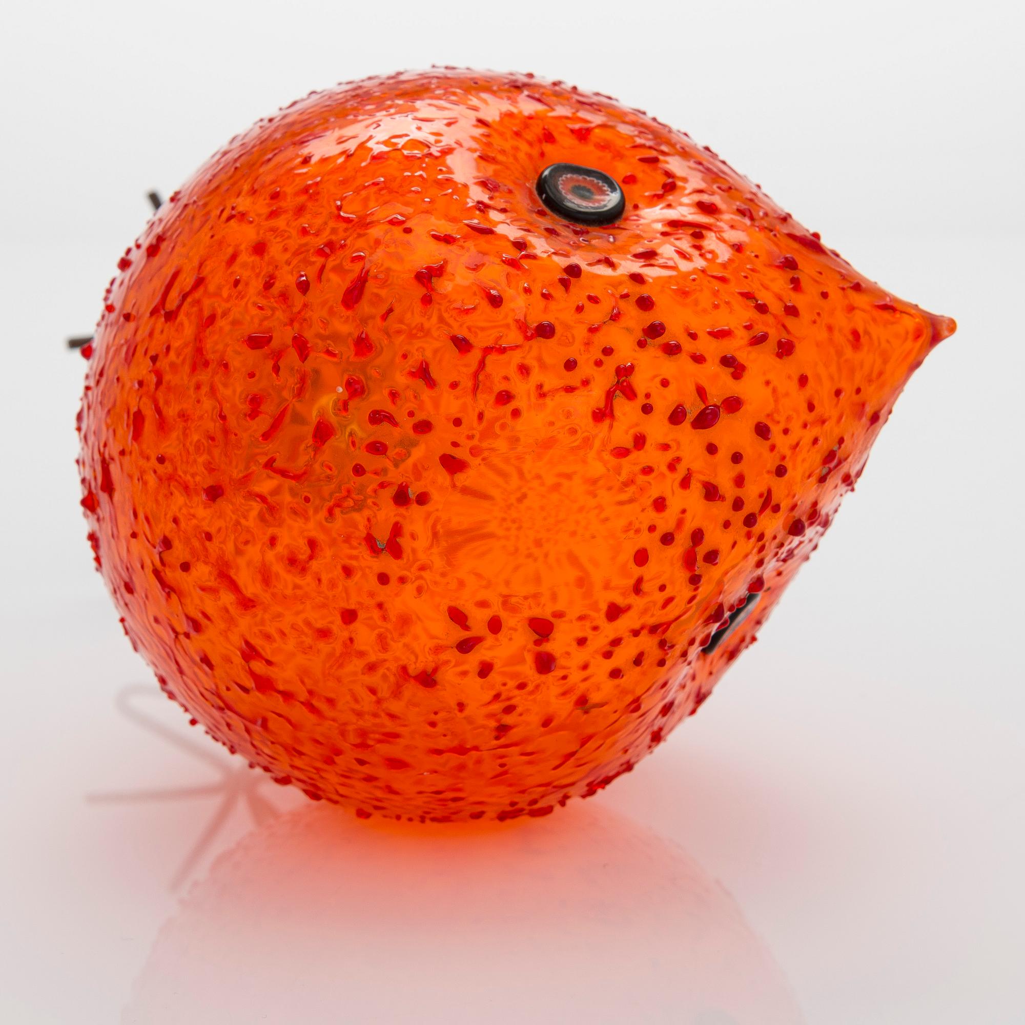 Alessandro Pianon, "Pulcino", skulptur, glas, Vistosi, Murano, Italien 1960-tal.