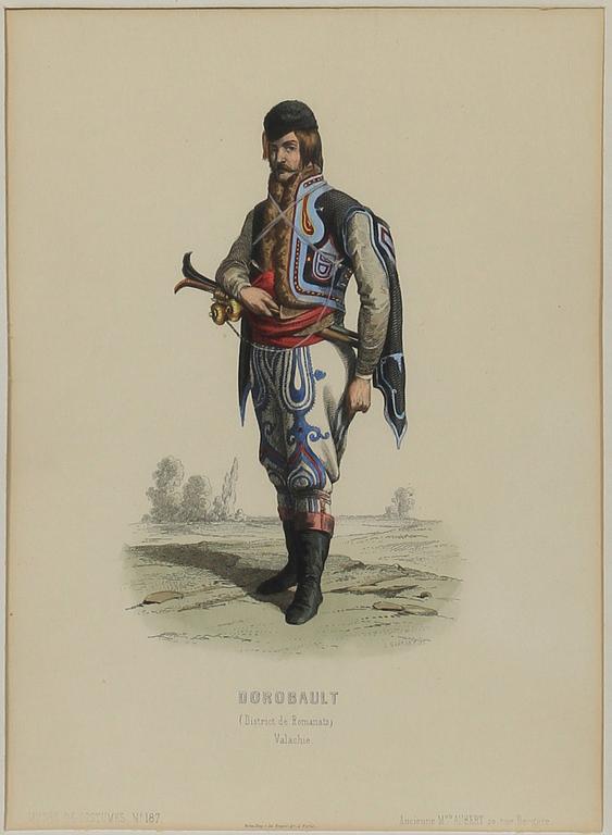 KOLORERADE GRAVYRER, 3 st, 1800/1900-tal.