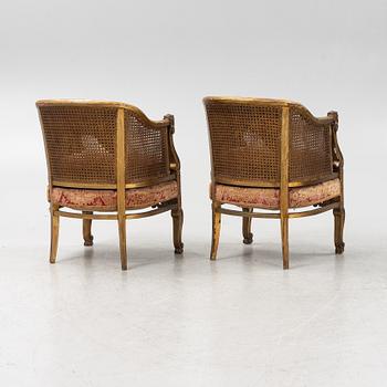 A pair of armchairs, 20th Century.