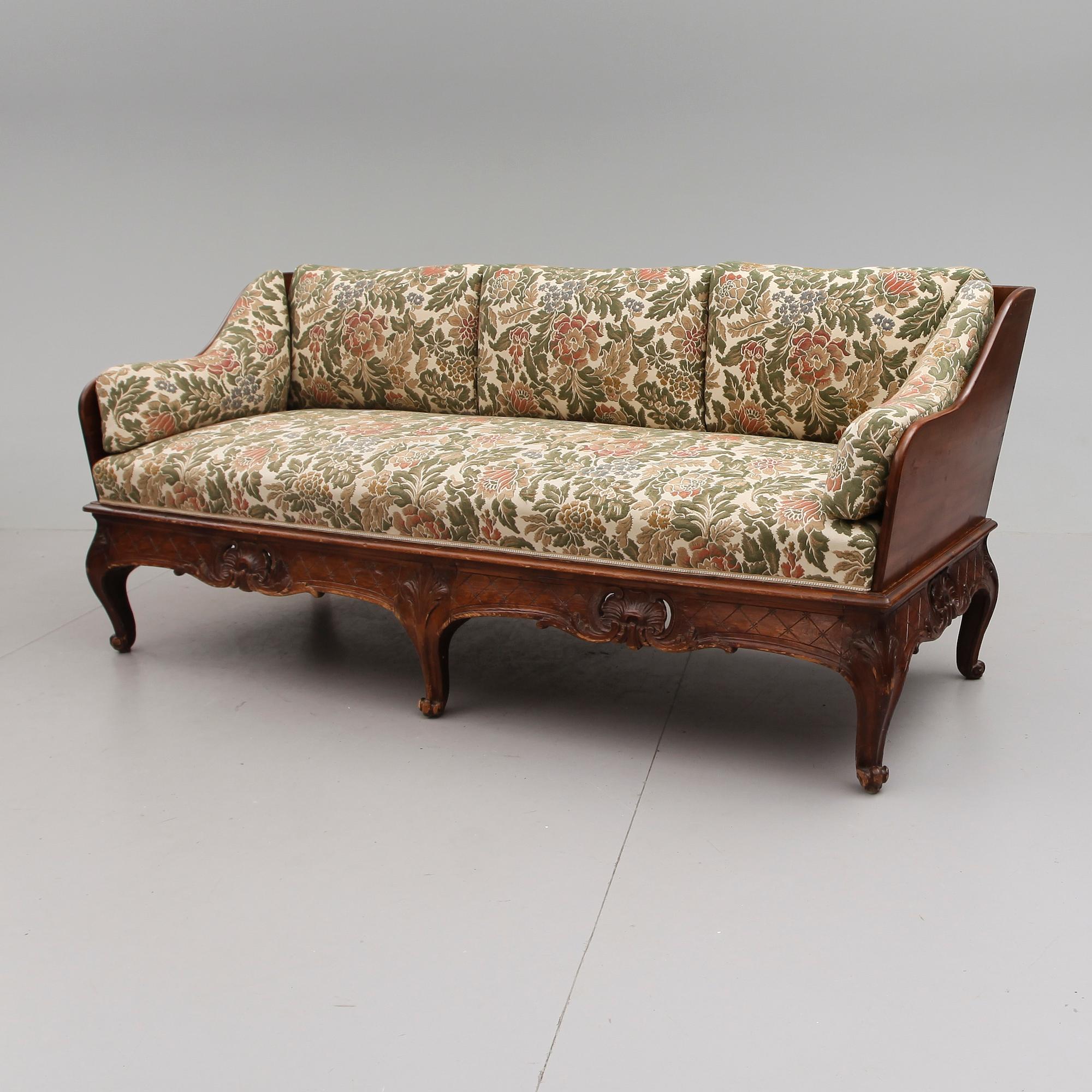 TRÅGSOFFA, rokoko, 1700-tal.