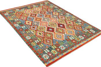 Matta, kelim, ca. 300 x 204 cm.